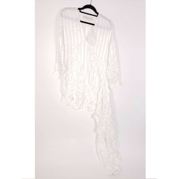 Michelle Mason Mini Wrap Around Tonal Silk Dress - Picture 3 of 7